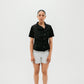 Structured Asymmetrical Black Top