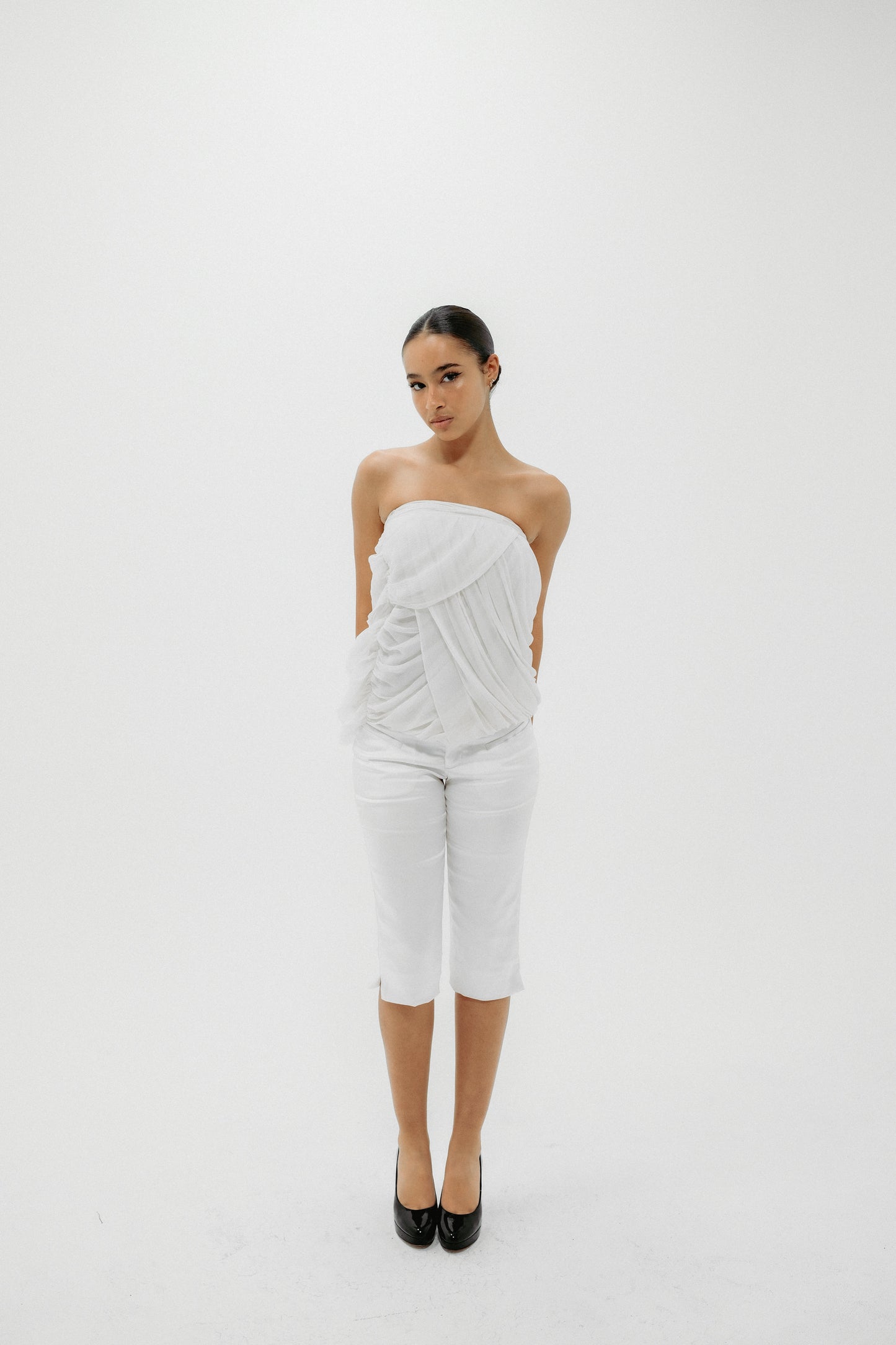 Silk Satin Capri