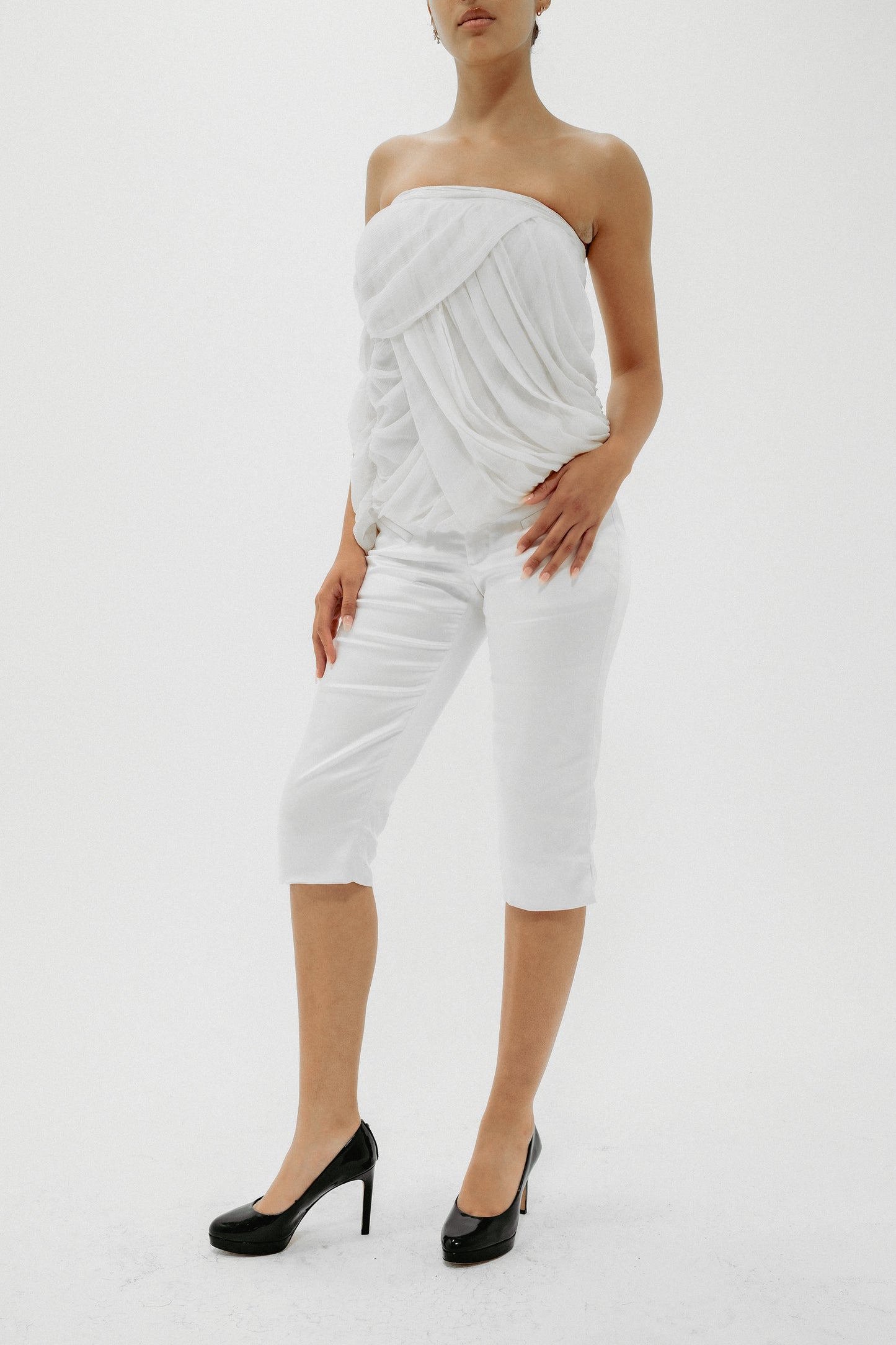 Silk Satin Capri