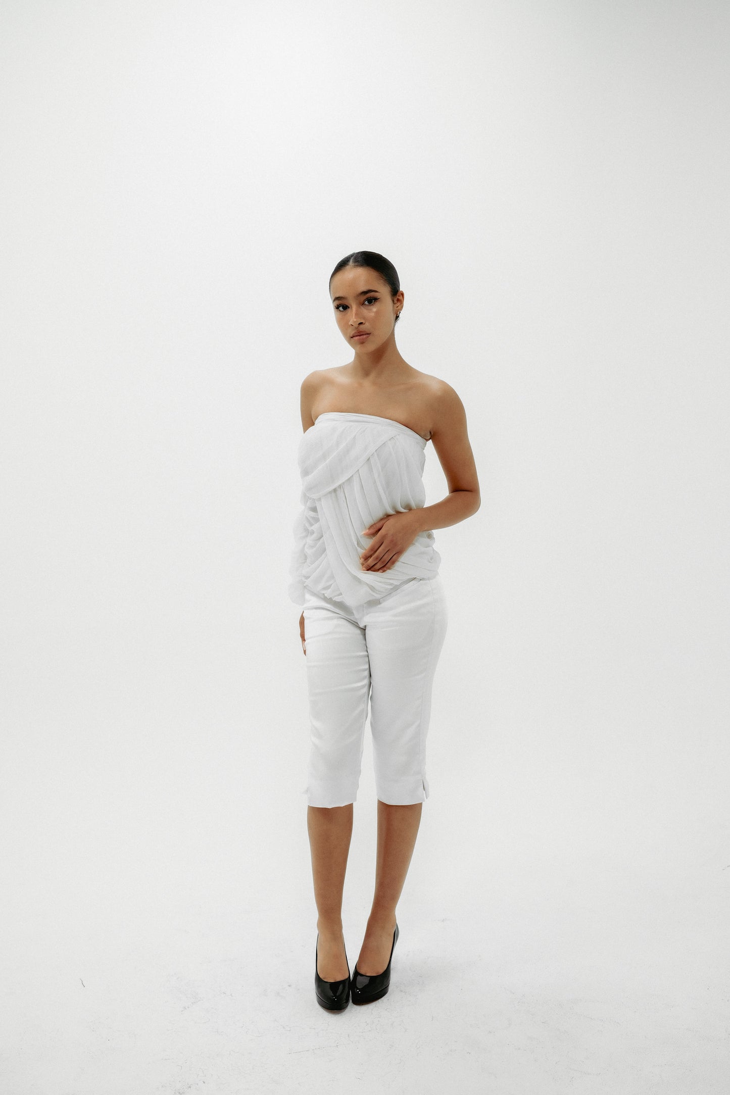 Silk Satin Capri