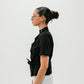 Structured Asymmetrical Black Top